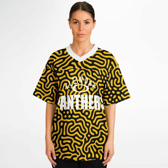 Women wearing Klein Oak Panthers football jersey