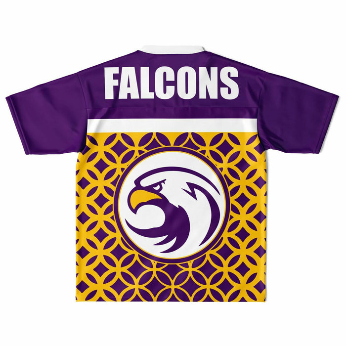 Jersey Village Falcons football jersey laying flat - back