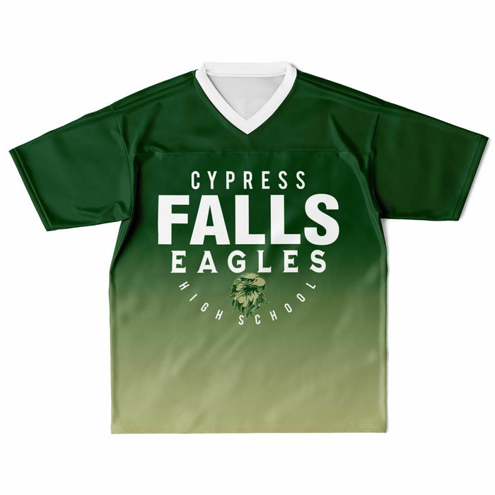 Cypress Falls Eagles football jersey laying flat - front  05