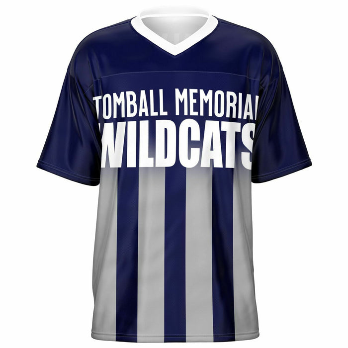 Tomball Memorial Wildcats High School football jersey -  ghost view - front