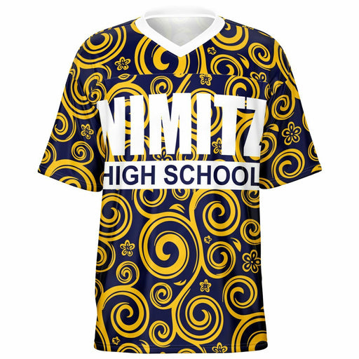 Nimitz Cougars High School football jersey -  ghost view - front