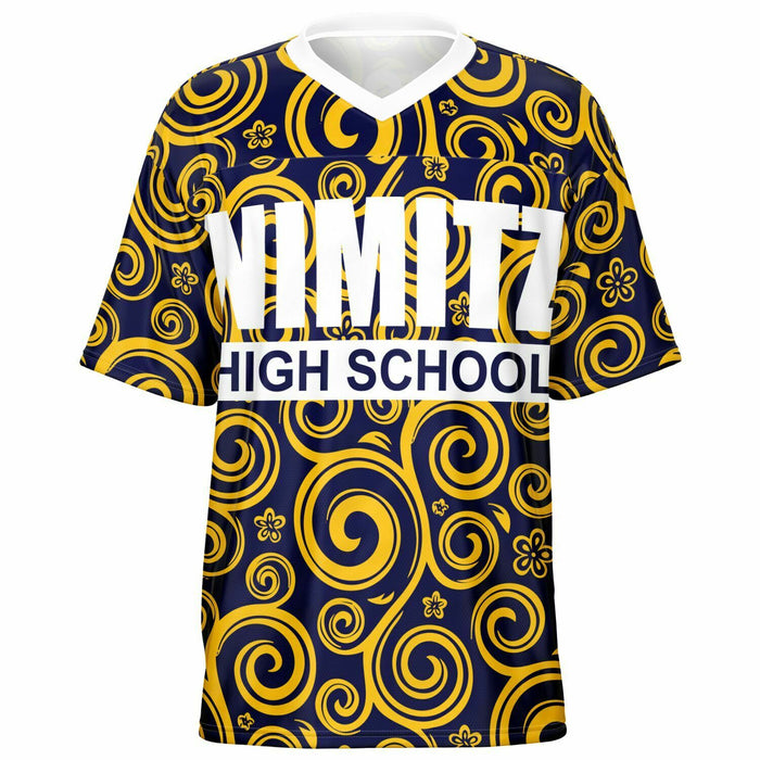 Nimitz Cougars High School football jersey -  ghost view - front