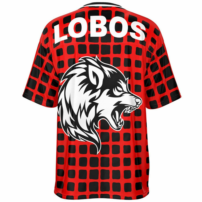 Langham Creek Lobos football jersey -  ghost view - back