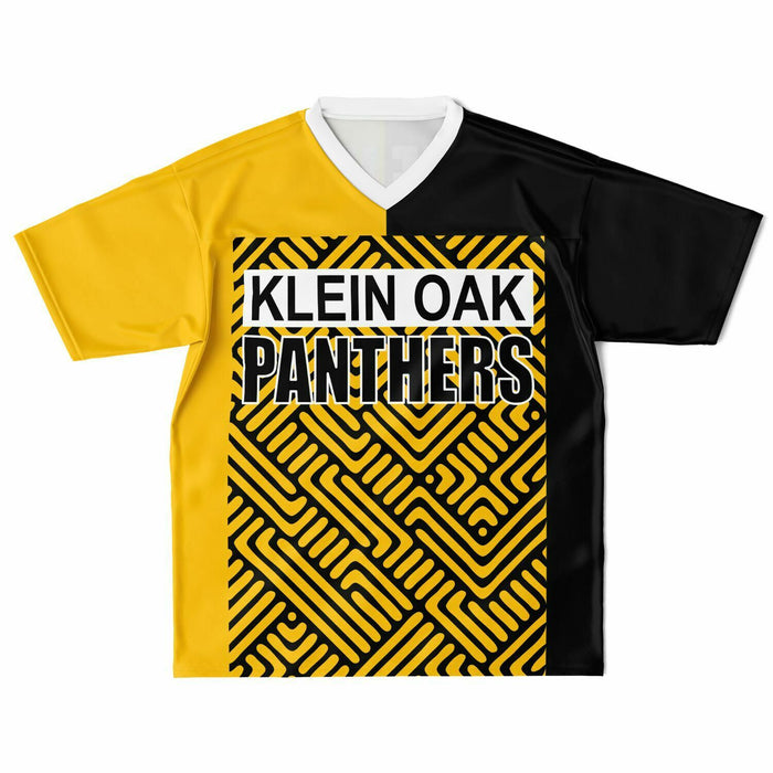 Klein Oak Panthers football jersey laying flat - front 