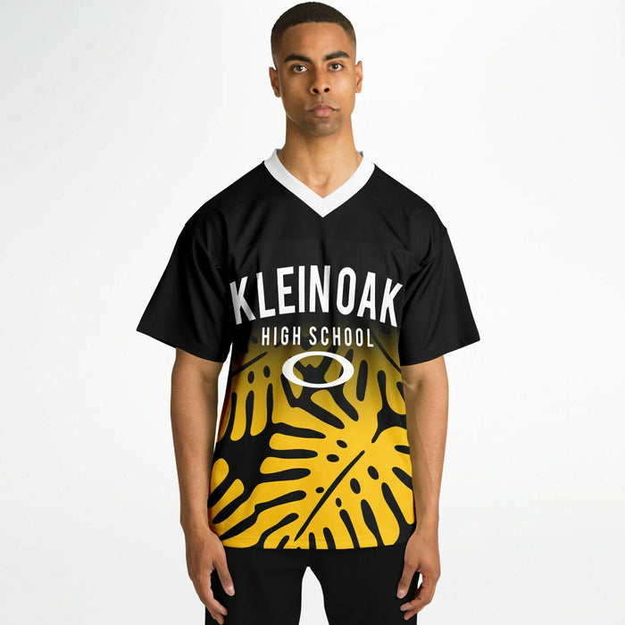 Black man wearing Klein Oak Panthers football Jersey