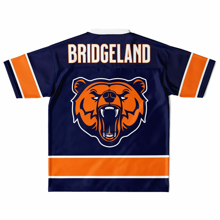 Bridgeland Bears football jersey laying flat - back