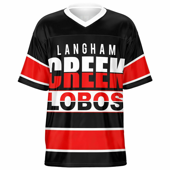 Langham Creek Lobos football jersey -  ghost view - front