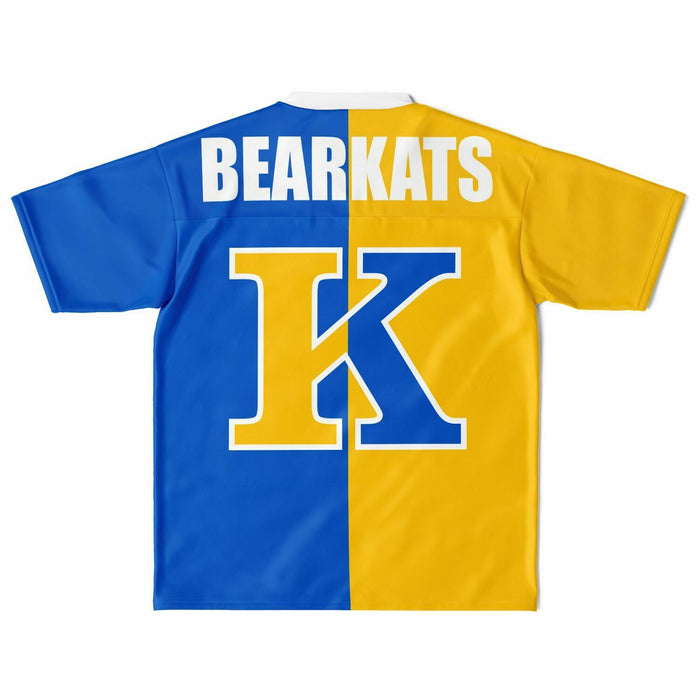 Klein Bearkats football jersey laying flat - back