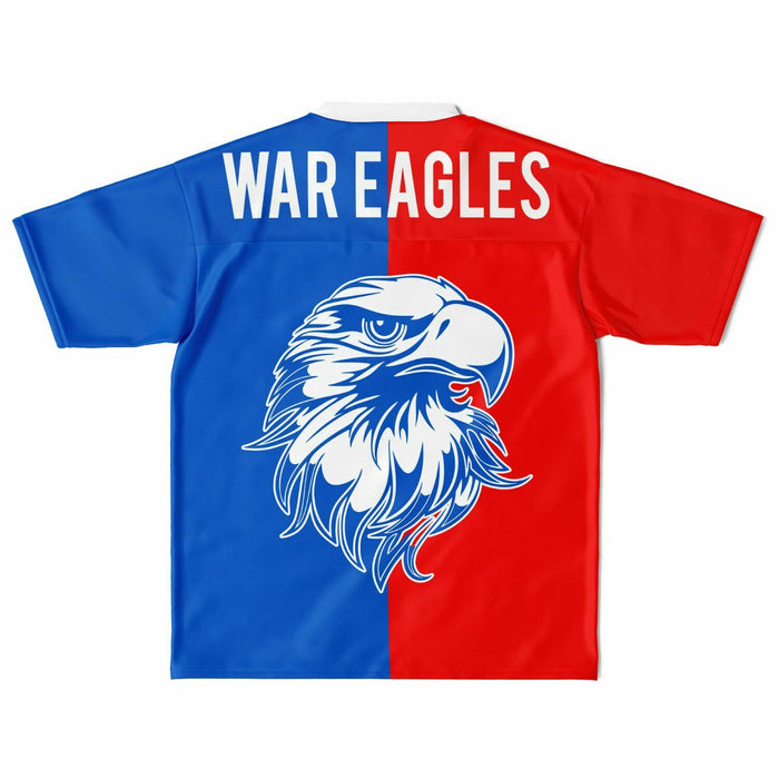 Oak Ridge War Eagles High School football jersey laying flat - back