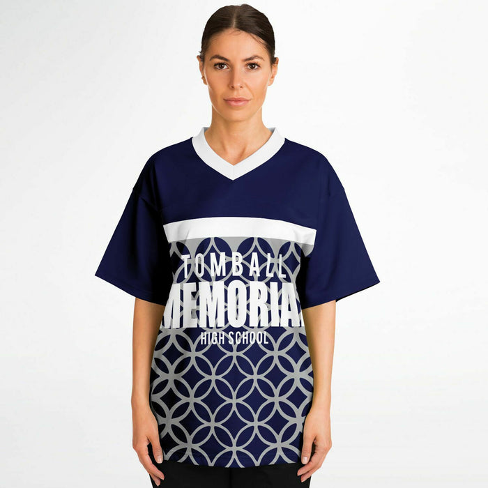 Women wearing Tomball Memorial Wildcats High School football jersey