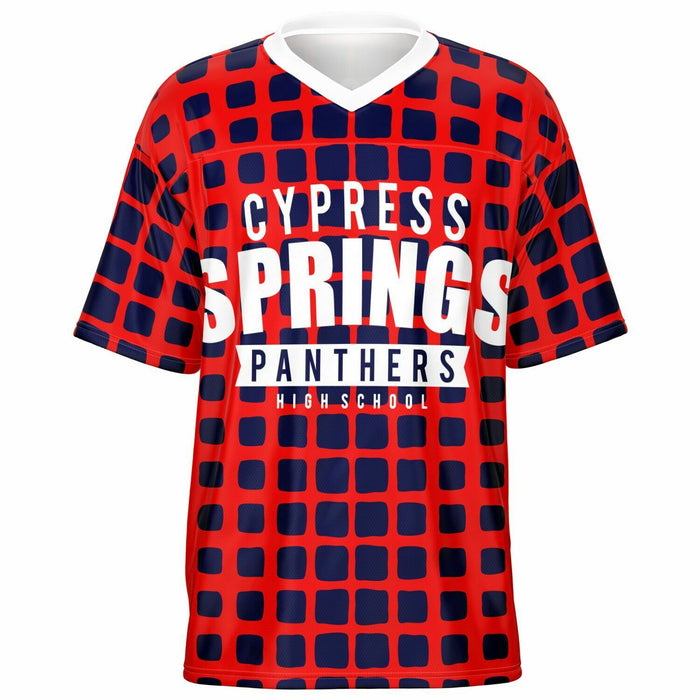 Cypress Springs Panthers football jersey -  ghost view - front