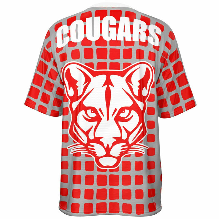 Tomball Cougars High School football jersey -  ghost view - back