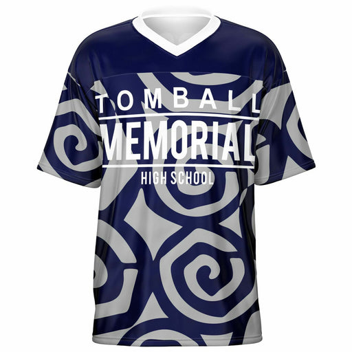 Tomball Memorial Wildcats High School football jersey -  ghost view - front