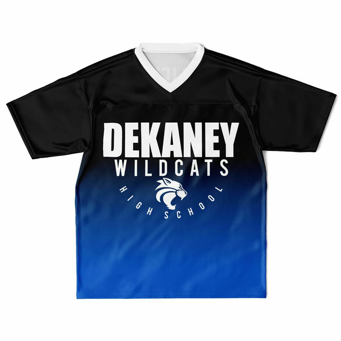 Dekaney Wildcats football jersey laying flat - front 