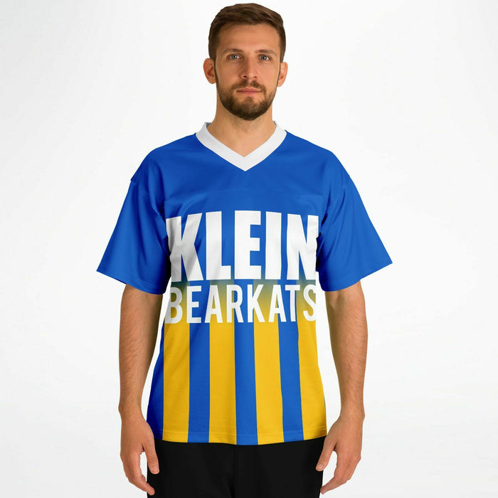 Man wearing Klein Bearkats football jersey