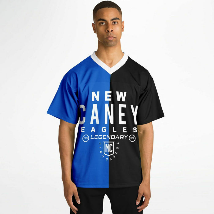 Black man wearing New Caney Eagles football Jersey 04