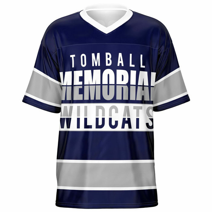 Tomball Memorial Wildcats High School football jersey -  ghost view - front