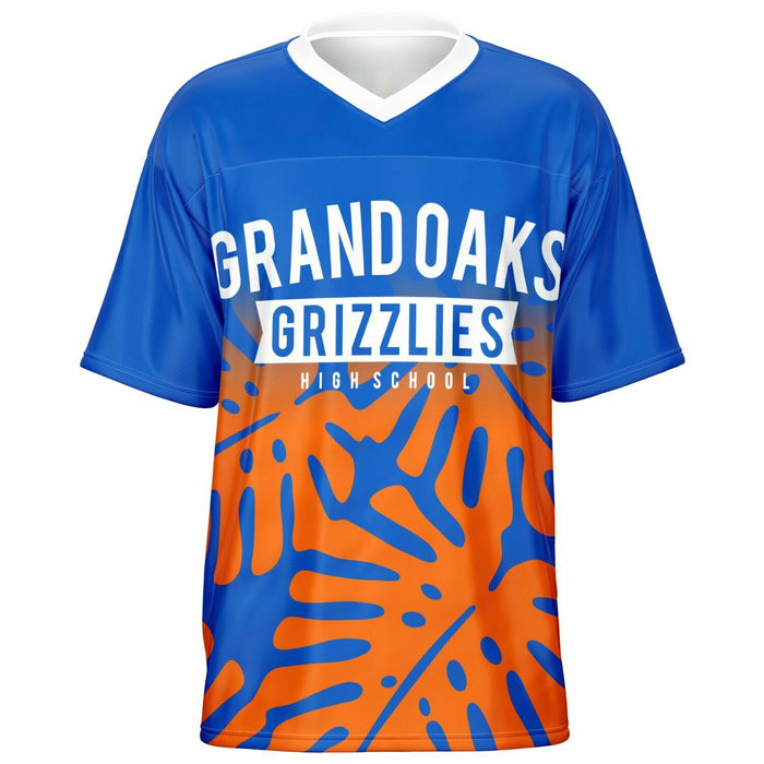 Grand Oaks Grizzlies football jersey -  ghost view - front