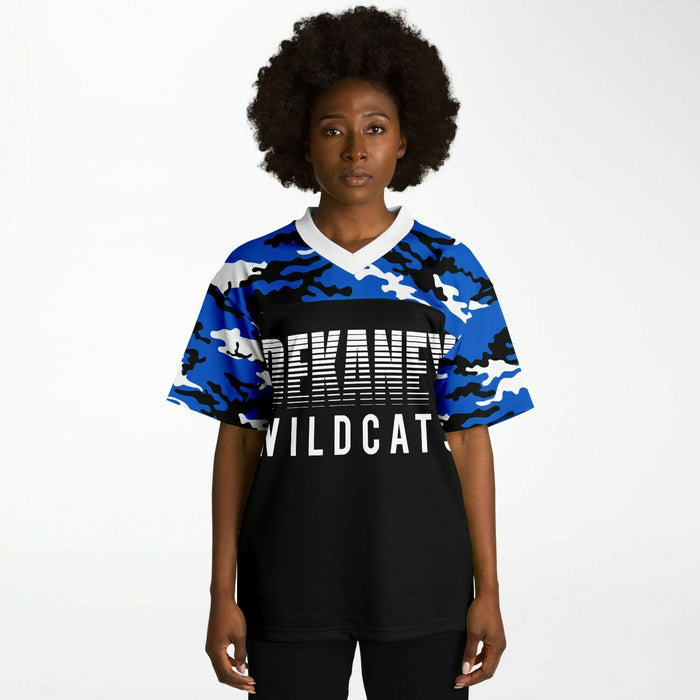 Black woman wearing Dekaney Wildcats football Jersey