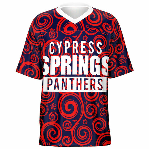 Cypress Springs Panthers football jersey -  ghost view - front