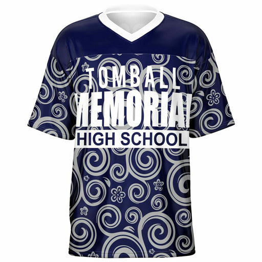 Tomball Memorial Wildcats High School football jersey -  ghost view - front