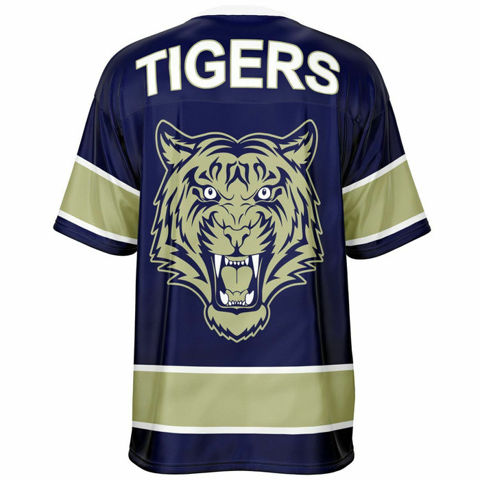 Klein Collins Tigers football jersey -  ghost view - back 13