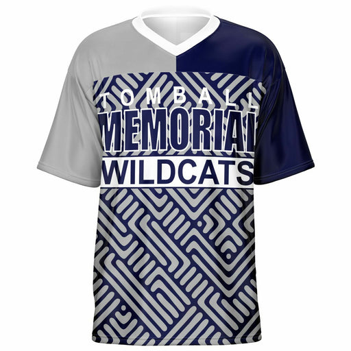 Tomball Memorial Wildcats High School football jersey -  ghost view - front