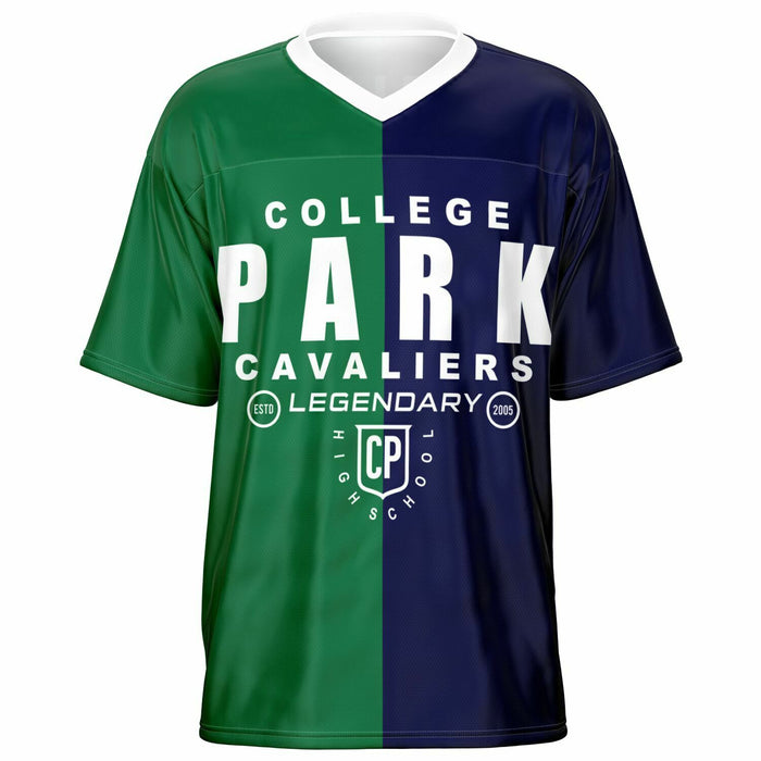 College Park Cavaliers football jersey -  ghost view - front 04