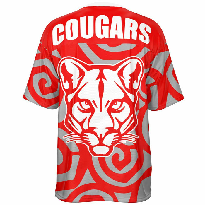 Tomball Cougars High School football jersey -  ghost view - back