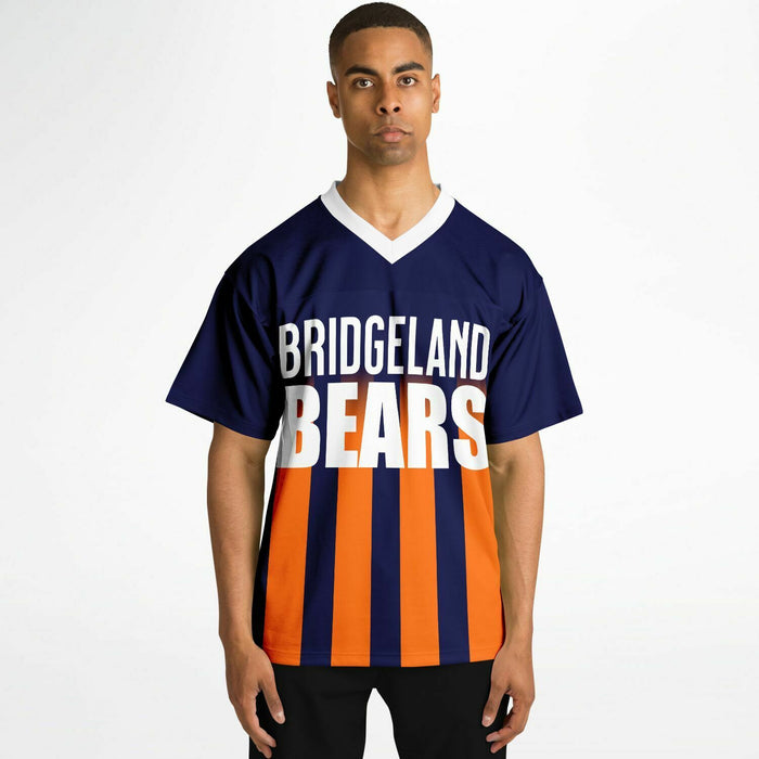 Black man wearing Bridgeland Bears football Jersey