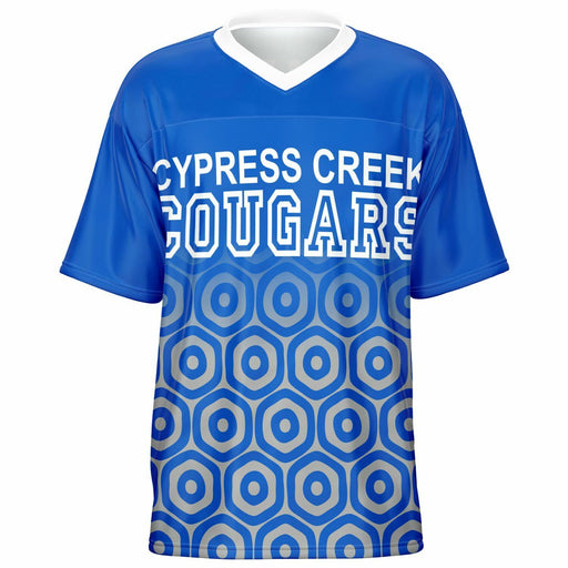 Cypress Creek Cougars football jersey -  ghost view - front