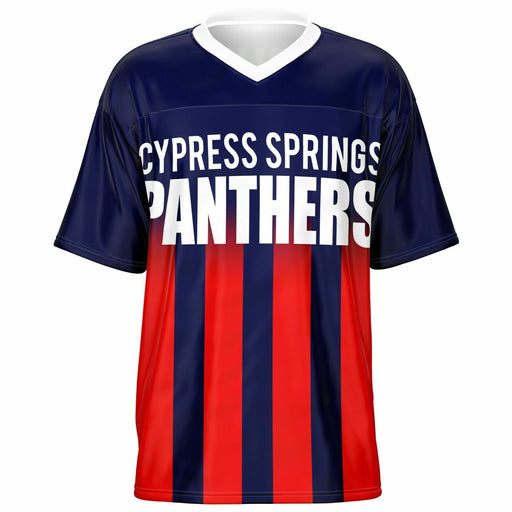 Cypress Springs Panthers football jersey -  ghost view - front