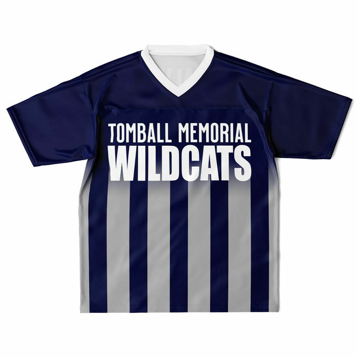 Tomball Memorial Wildcats High School football jersey laying flat - front 