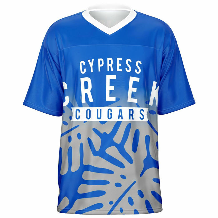 Cypress Creek Cougars football jersey -  ghost view - front