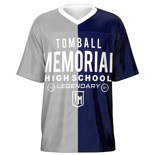 Tomball Memorial Wildcats High School football jersey -  ghost view - front