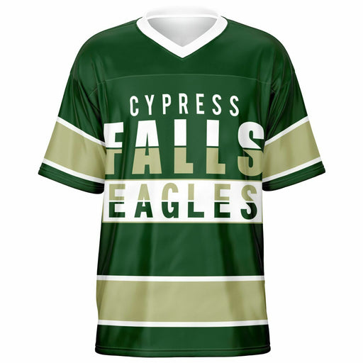 Cypress Falls Eagles football jersey -  ghost view - front 13