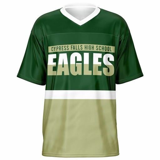 Cypress Falls Eagles football jersey -  ghost view - front 10