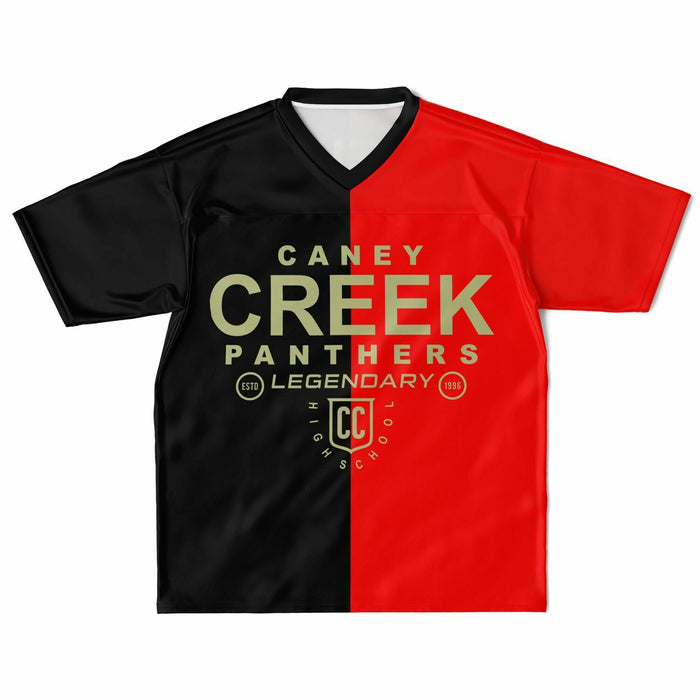 Caney Creek Panthers football jersey laying flat - front  04