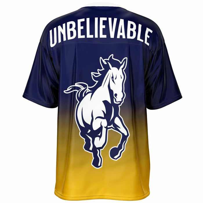 Cypress Ranch Mustangs football jersey -  ghost view - back