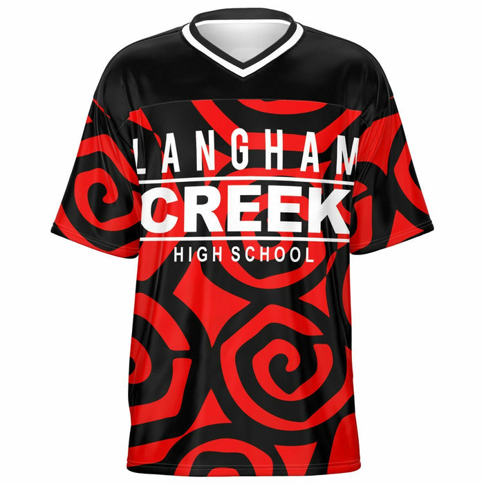 Langham Creek Lobos football jersey -  ghost view - front