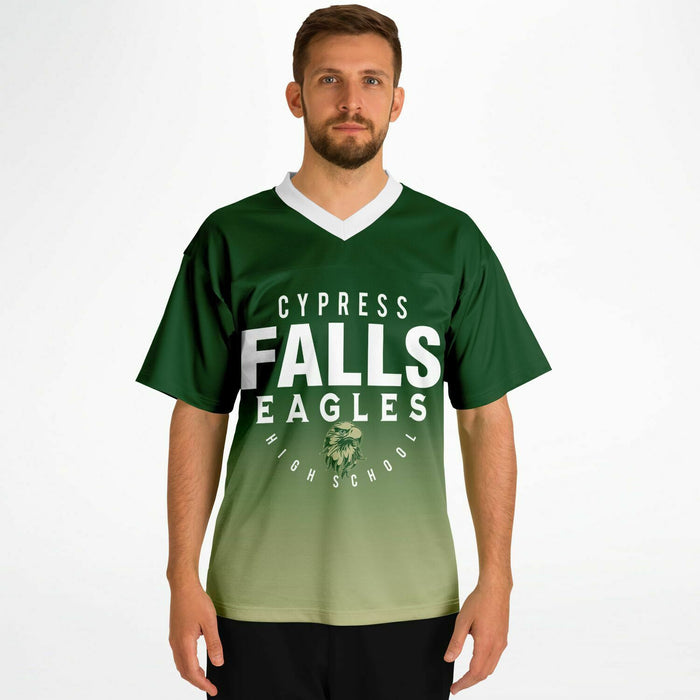 Man wearing Cypress Falls Eagles football jersey 05