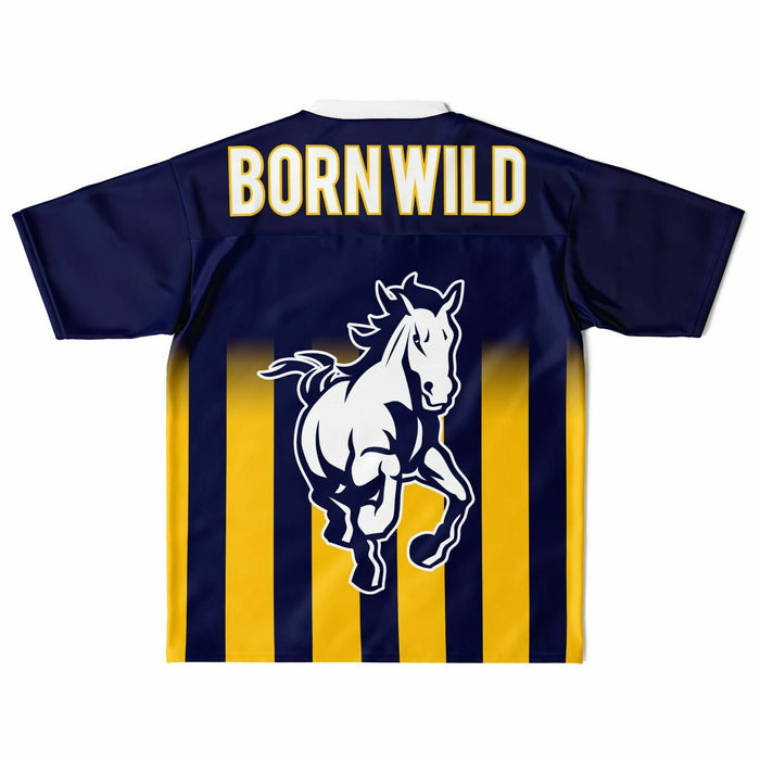 Cypress Ranch Mustangs football jersey laying flat - back