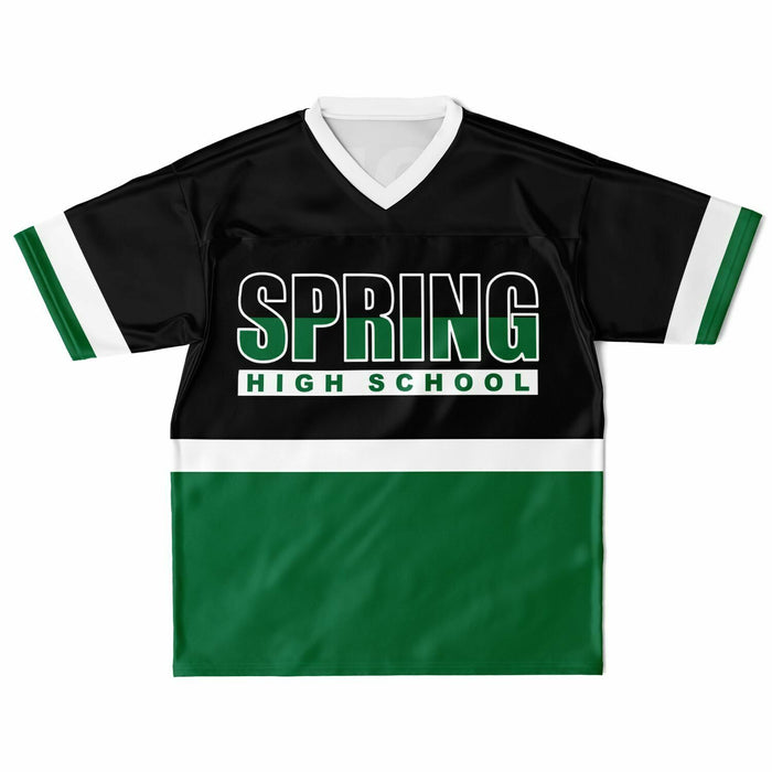 Spring Lions High School football jersey laying flat - front 