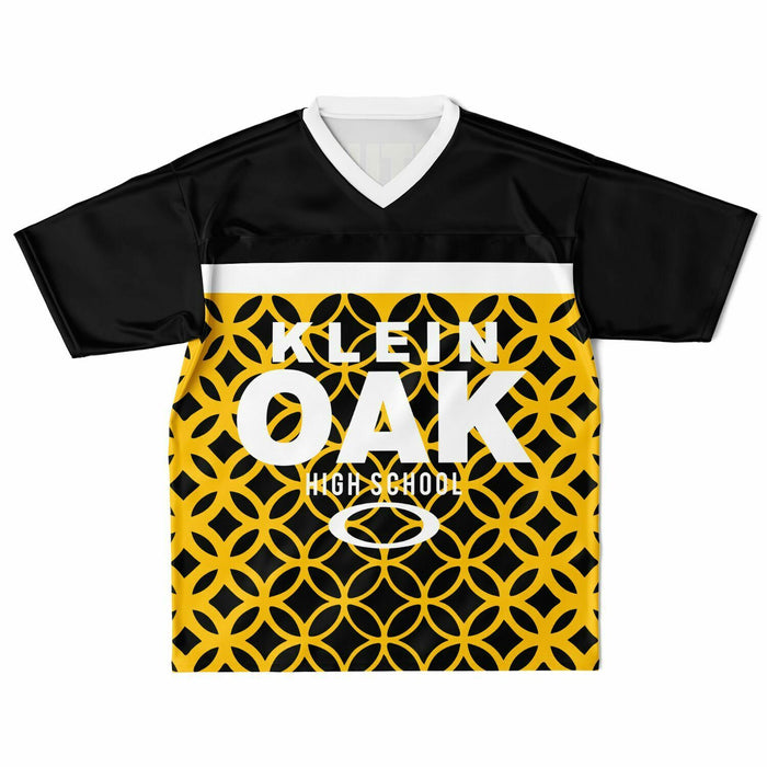 Klein Oak Panthers football jersey laying flat - front 