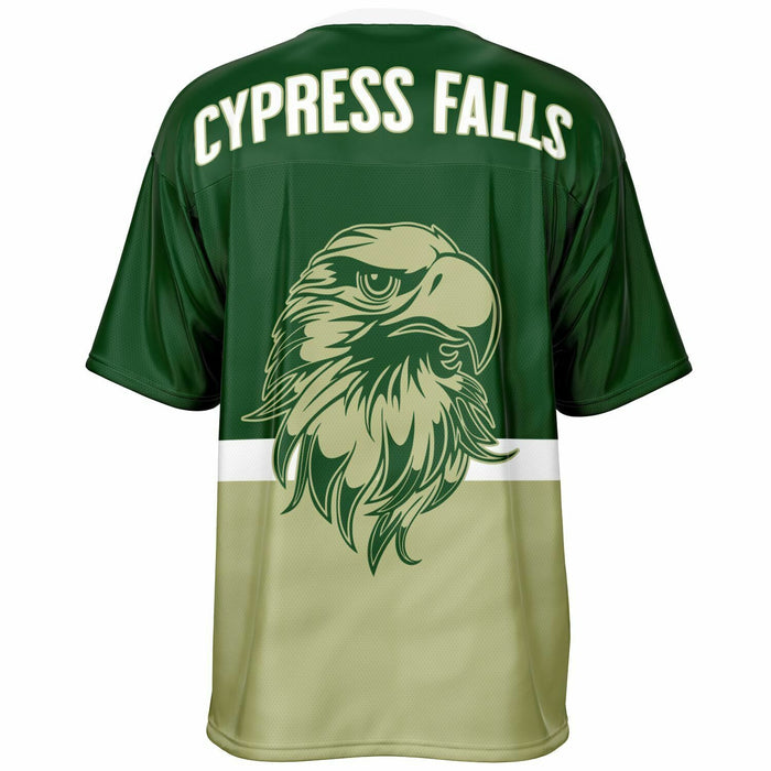 Cypress Falls Eagles football jersey -  ghost view - back 10