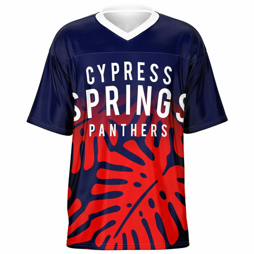 Cypress Springs Panthers football jersey -  ghost view - front