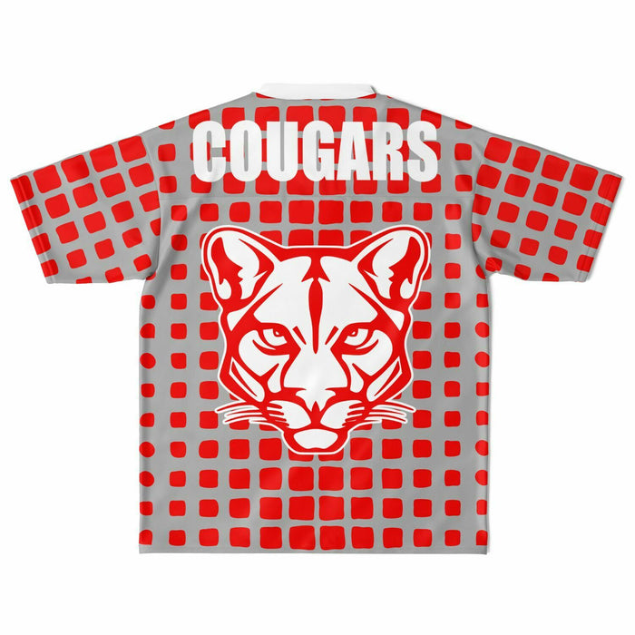 Tomball Cougars High School football jersey laying flat - back