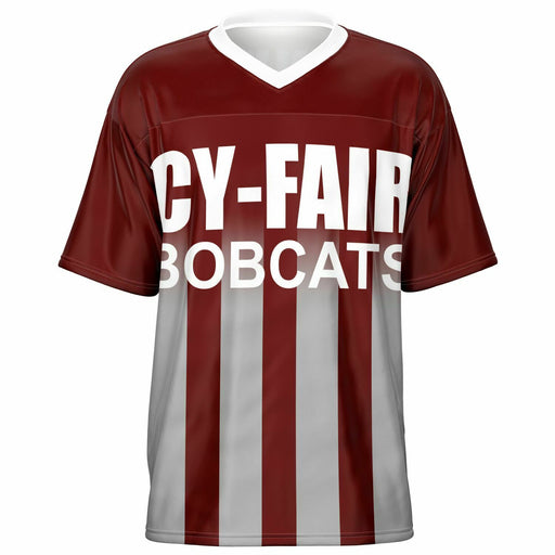 Cy-Fair Bobcats football jersey -  ghost view - front