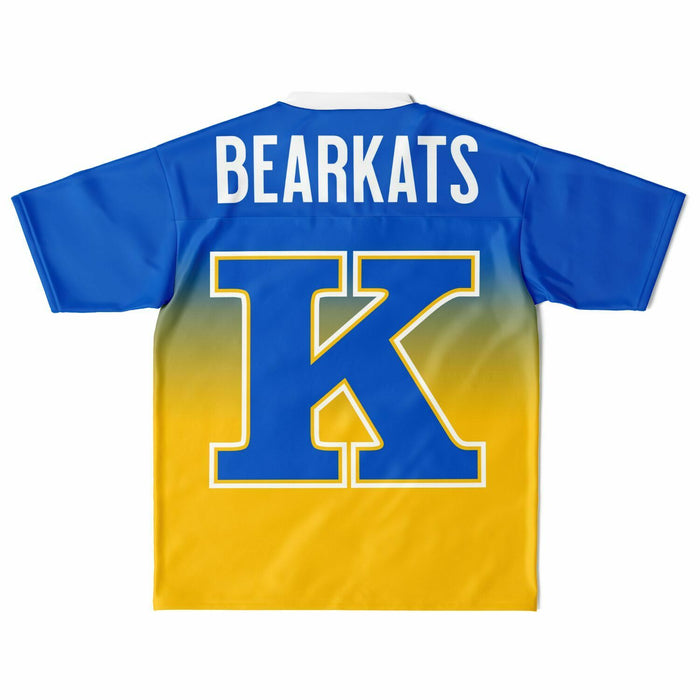 Klein Bearkats football jersey laying flat - back