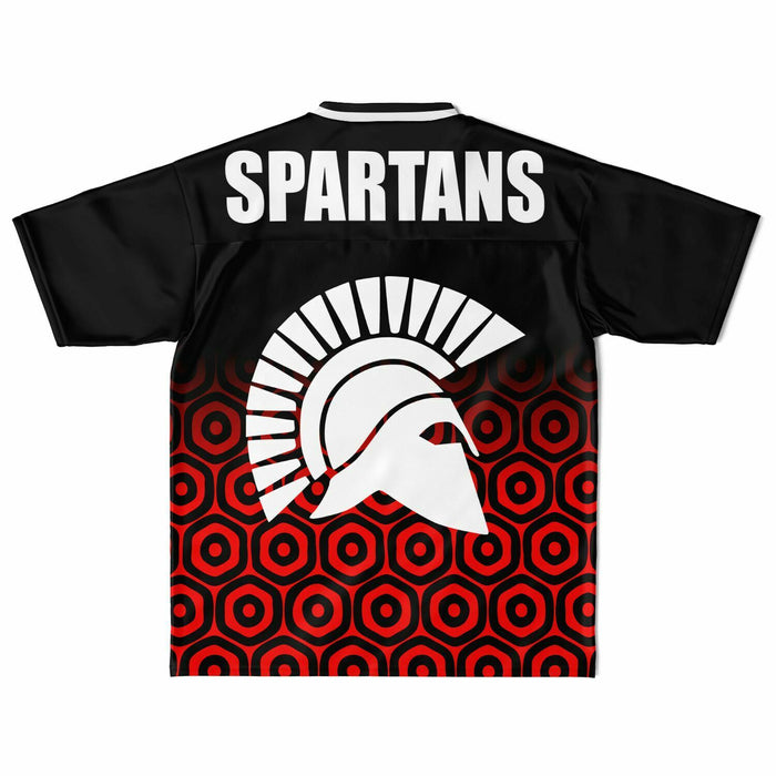 Porter Spartans High School football jersey laying flat - back